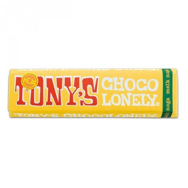 Tony's Chocolonely Melk-Nougat reep met Logo
