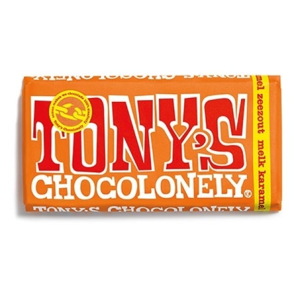 Bedrukte Tony's Chocolonely Melk-Karamel Zeezout