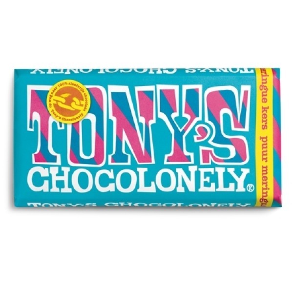 Tony's Chocolonely Puur-Meringue-kers reep, 180 gram