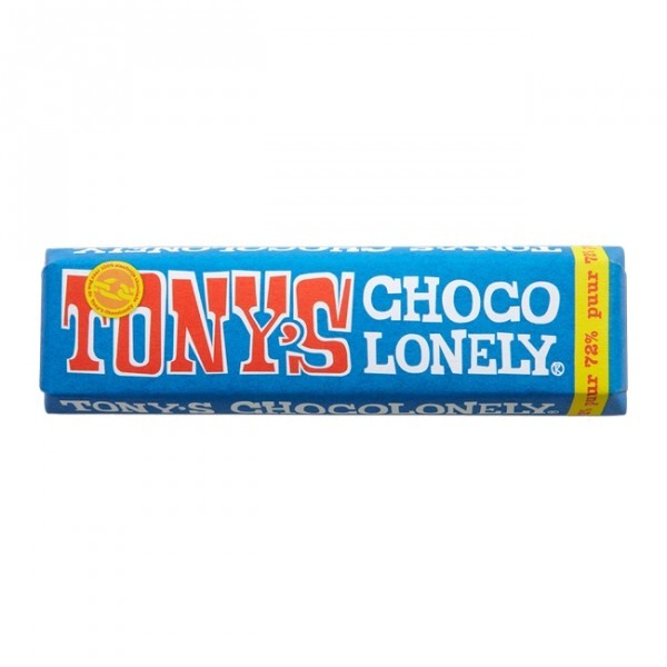 Tony's Chocolonely Puur chocoladereep 50gr 70% bedrukt